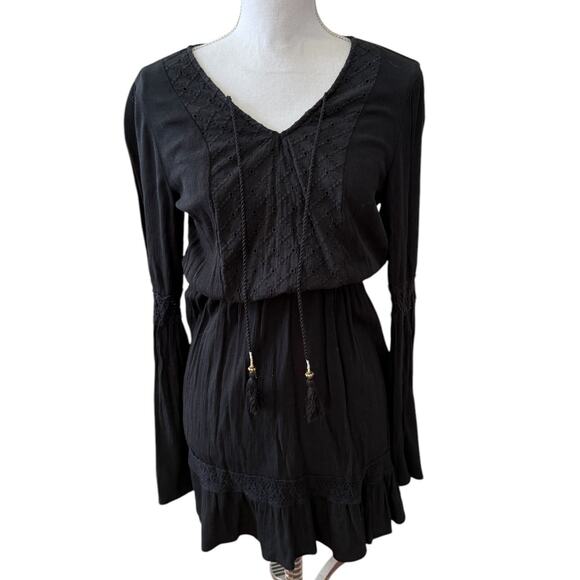 Knox Rose Long Sleeve Mini Dress Black S - Picture 1 of 6